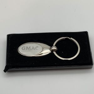 Vintage GMAC Metal Promo Keychain Keyring in Silver